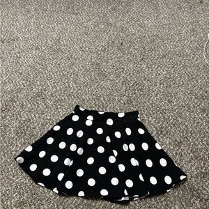 Polka Dot Black and White Skirt